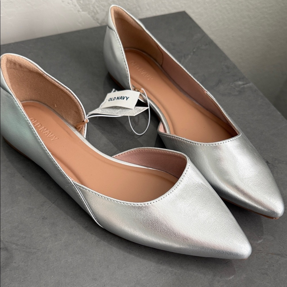 Old Navy Metallic Silver Women's Flats